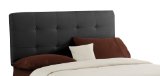 Skyline Furniture Surrey King Micro-Suede-Upholstered Tufted Headboard, Black