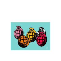 5 Grenades A3 Unlimited Johnny Cotter Print