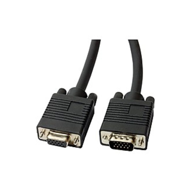 4xem 10ft High Resolution Coax M/f Vga Extension Cable - Vga For Monitor, Kvm Switch, Video Device - Extension Cable - 10 Ft - 1 Pack - 1 X Hd-15 Male