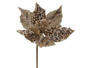 Vickerman 356784 - 8" Leopard Poinsettia Pick (p140571)