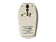 Regvolt 3 In 1 Ac Power Travel Adapter Plug For Italy Chile Uruguay/usb Charger/grounded