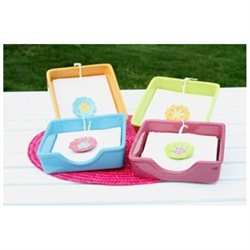 Ceramic Flower Napkin Holder Blue