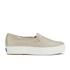 Keds Women's Triple Metallic Deckers Canvas Slip On Trainers - Gold - UK 6