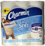 Charmin Ultra Soft Bathroom Tissue 9 Family Rolls
