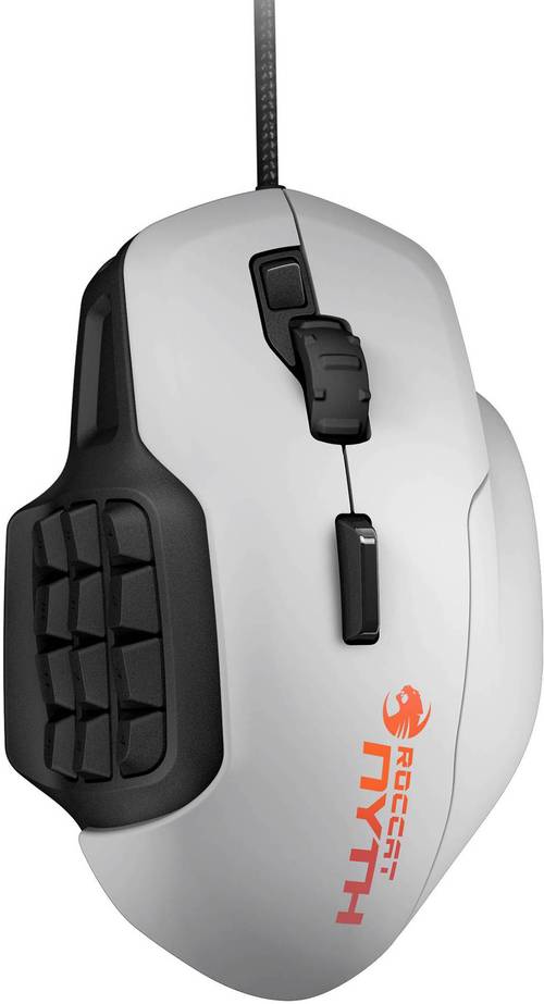 Roccat Nyth - Modular Mmo Gaming Mouse - Laser - Cable - White - Usb 2.0 - 12000 Dpi - 18 Button(s)