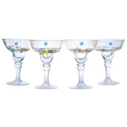 Amici Fresh Set of 4 Margarita Glasses, 10-Ounce