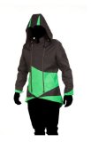 Cos2be Hoodie Jacket Coat (Black&Green,Women-L)