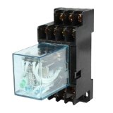 HH54P DC 12V Coil 4PDT 14 Pins Electromagnetic Power Relay w DYF14A Base