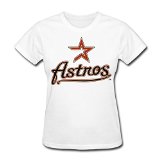 XiangXiangli Women's Houston Astros 100% Cotton Tees XXL White