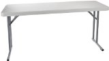 National Public Seating BT1860 Steel Frame Rectangular Seminar Blow Molded Plastic Top Folding Table, 700 lbs Capacity, 60