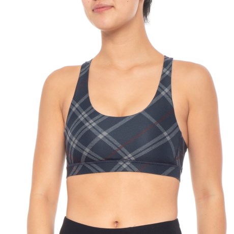 Box It Out 1 Traditional Plaid Racerback Bra - Medium Impact, (for Women)