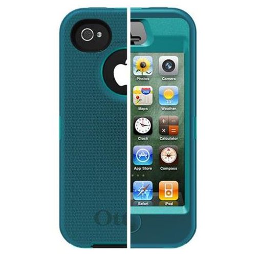 Otterbox Defender Series Hybrid Case Cover & Holster for Apple iPhone 4 / 4S - Deep Teal Slip