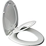 MAYFAIR NextStep Toilet Seat with Built-in Potty Training Seat will Reduce Clutter, Slow Close and Never Loosen, ELONGATED, Durable Enameled Wood/Long Lasting Plastic, White, 183/1883SLOWA 000