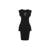 Damned Delux Women's Cocktail Peplum Styled Dress - Black
