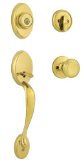 Kwikset Chelsea Single Cylinder Handleset w/Copa Knob featuring SmartKey® in Lifetime Polished Brass