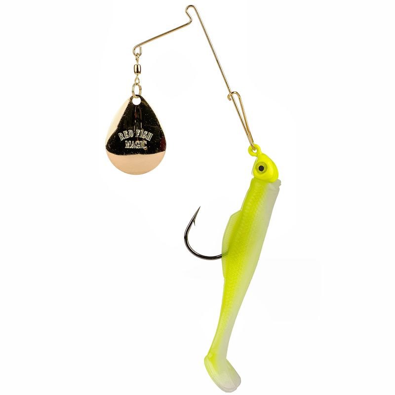 Strike King Redfish Magic Saltwater Spinnerbait 1/4 oz. Chartreuse Glow/Chartreu