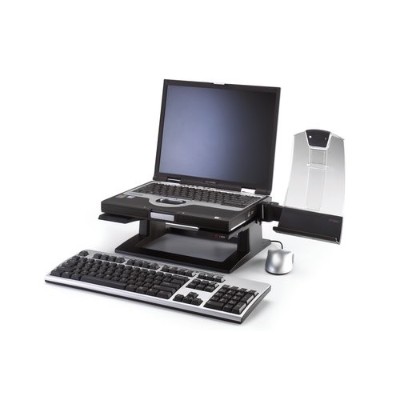 3m Lx500 Ergonomic Notebook Riser Black 13 In X 13 In X 4 In