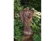 Nature's Story Teller Angel with Solar Lantern Bird Feeder 14.5