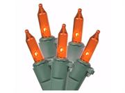 Vickerman 10015 - 100 Light Green Wire Amber Icicle Light Christmas Light String Set (w6g4310)