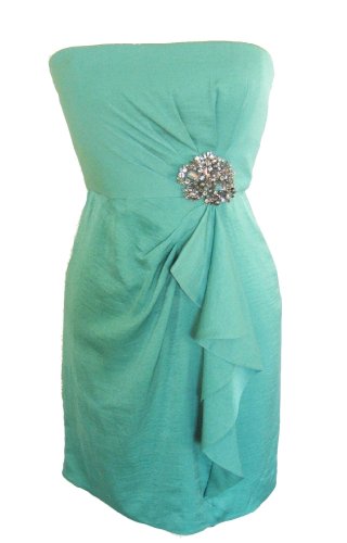 BCBG Stunning Larre Strapless Cocktail Dress-GREEN-4
