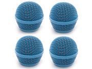Seismic Audio - Sa-m30grille-blue-4pack - 4 Pack Of Replacement Blue Steel Mesh Microphone Grill Heads - Compatible With Sa-m30, Shure Sm58, Shure Sv100 And Sim