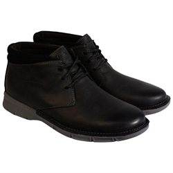 Clarks Regan Rise Black Leather Mens Casual Dress Boots