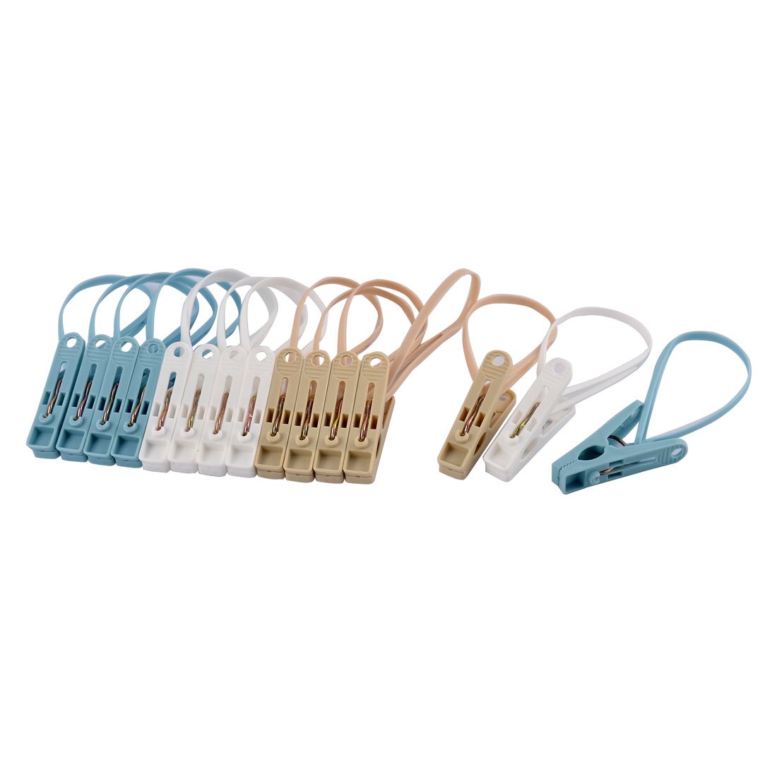 Plastic Clothes Socks Airing Hang Rope Clips Clamps Clothespins Hanger 15pcs