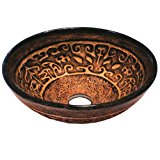 VIGO Golden Greek Glass Vessel Bathroom Sink