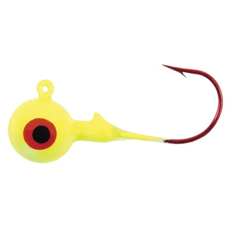 Round Head Red Hook Fishing Jig - 25-pack, 1/8 Oz.