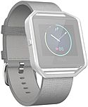 Fitbit Sleep/activity Monitor Wristband - Mist Gray - Leather, Stainless Steel Fb159lbmgs