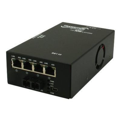 Transition S6110-1014-na S6110 Series 4xt1/e1/j1 Copper To Fiber Network Interface Device - Short-haul Modem - Up To 12.4 Miles - T-1/e-1/j-1 - 1310 Nm