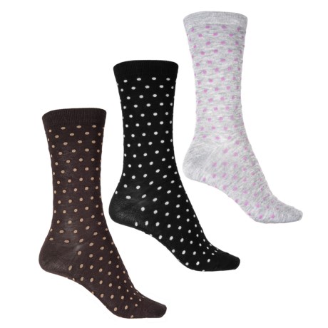 Polka Dots Socks - Crew, 3-pack (for Women)