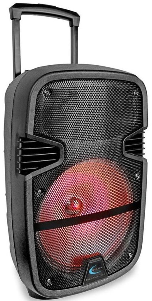 Technical Pro Pb1400led 12-inch Led Active Bluetooth Loudspeaker With Rechargeable Battery - 2000 Watts - Black