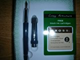 Cross Aventura Starry Blue Fountain Pen Stainless M- Nib with 6 Cross Ink Cartridges