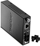 TRENDnet Intelligent 1000 Base-T to 1000 Base-SX Multi-Mode SC Fiber Converter, Fiber Chassis System, Up to 550M (1800 ft.), 2 Gbps Switching Capacity, TFC-1000MSC
