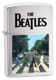 Zippo Brush Chrome The Beatles Lighter (Silver, 5 1/2x 3 1/2-Cm)