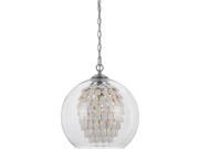 Glitzy Chandelier, 1-60w Edison Base, 14"d, Hardwire Or Plug