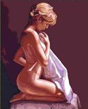 Steve Hanks Nake nude-The Church At Auvers-DIY Painting digital oil painting 16x20 inch paint by number kits(With wood frame)Woman missing