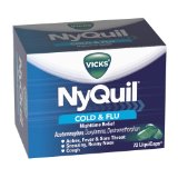 Vicks Nyquil Cold and Flu Relief LiquiCaps, 72 Count
