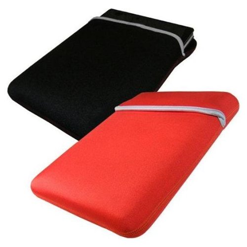 Reversible Neoprene Sleeve Black / Red Case for Apple iPad 2