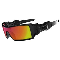 Oakley Oil Rig (Polished Black/Ruby Iridium) Sunglasses
