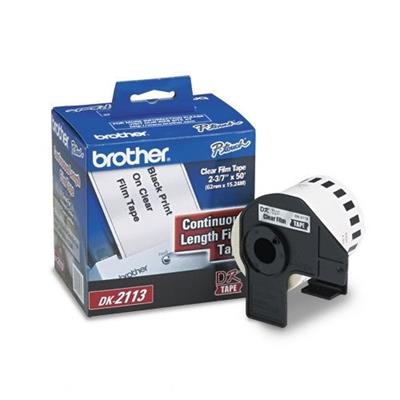 Brother Dk2113 Dk2113 - Black On Clear - Roll (2.44 In X 50 Ft) Printer Film - For  Ql-1050  1060  1100  1110  500  550  570  580  650  700  710  720  800  810