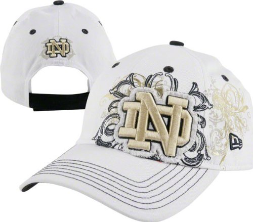 Notre Dame Fighting Irish Women's Navy New Era Ornamental Scroll Adjustable Hat
