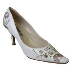 Women's Gracie Pump - Color: White with Pink, Size: 11