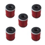 New Pack of 5 Oil Filter fit for Yamaha YZ250F YBR250 YZ450F WR250F WR450F YFM250R WR250X YZ250 XT250 YFZ450 YFZ450R YFZ450W YFZ450X YZ250F Replace HF140 & KN140
