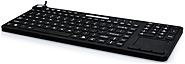 Man & Machine Really Cool Touch Keyboard - Cable Connectivity - Usb Interfacetouchpad - Compatible With Computer, Workstation (mac, Pc) - Qwerty Keys Layout - Industrial Silicon Rubber - Hygienic Black Rctlp/bkl/b5