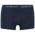 GANT Men's 3-Pack Trunk Boxer Shorts - Navy - L
