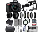 Nikon D5600 Digital Slr Camera Black With Af-p 18-55mm Lens   64gb Videography Accessories Bundle Kit