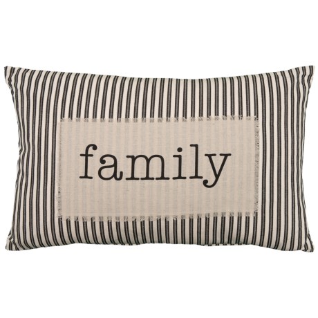 Family Ticking Stripe Pillow - 16x26?, Feathers