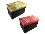 2-Pc Fabric Storage Ottoman